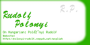 rudolf polonyi business card